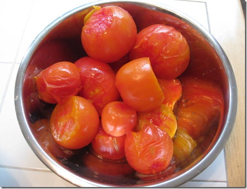 Boiled tomatoes